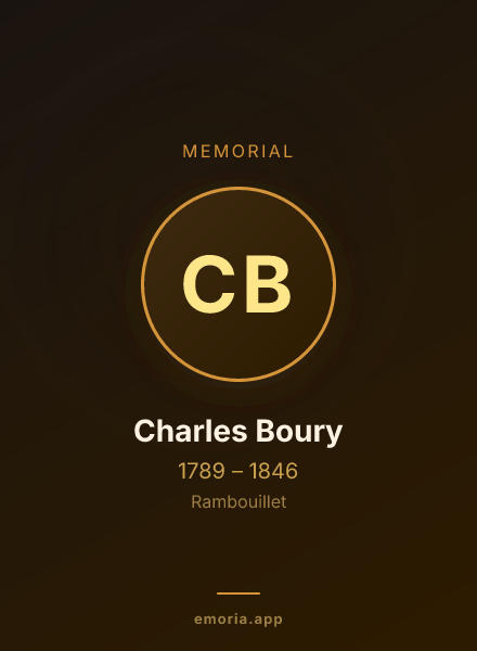 Memorial portrait of Charles Boury