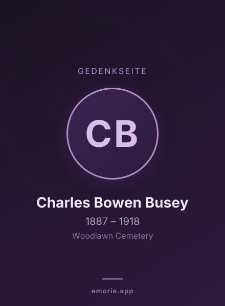 Gedenkportrait von Charles Bowen Busey