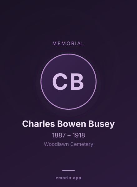 Memorial portrait of Charles Bowen Busey