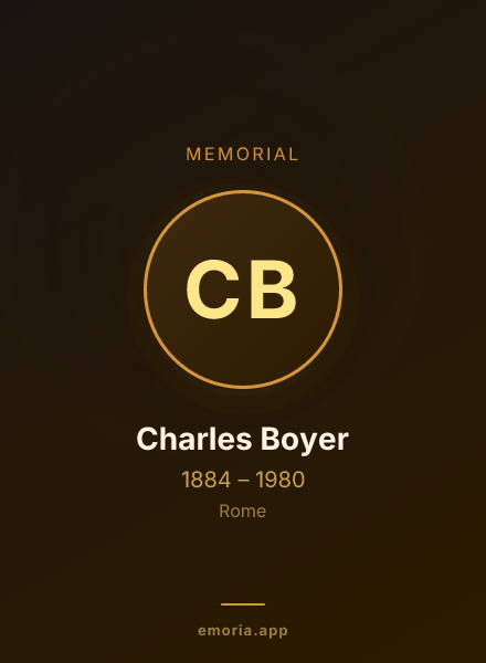 Memorial portrait of Charles Boyer