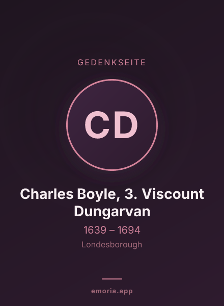 Gedenkportrait von Charles Boyle, 3. Viscount Dungarvan