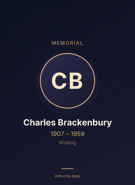 Memorial portrait of Charles Brackenbury