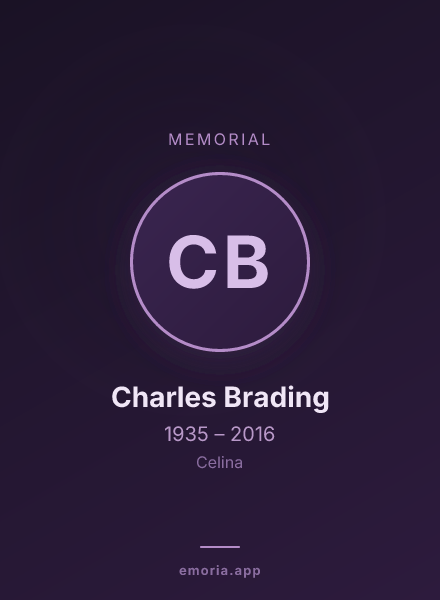 Memorial portrait of Charles Brading