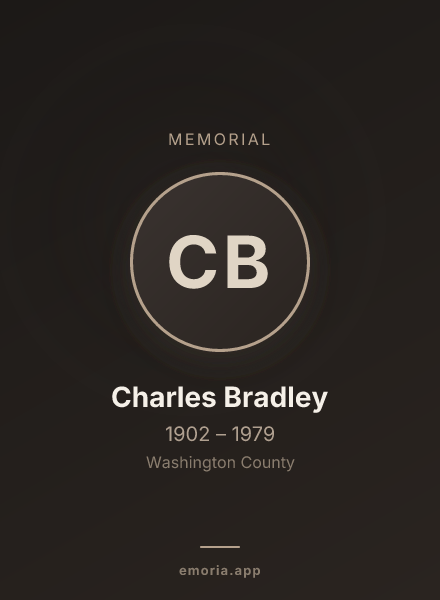 Memorial portrait of Charles Bradley