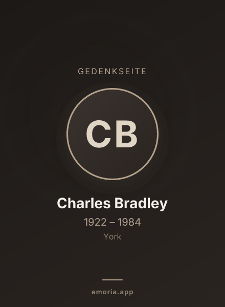 Gedenkportrait von Charles Bradley