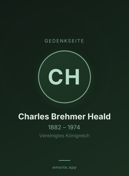 Gedenkportrait von Charles Brehmer Heald