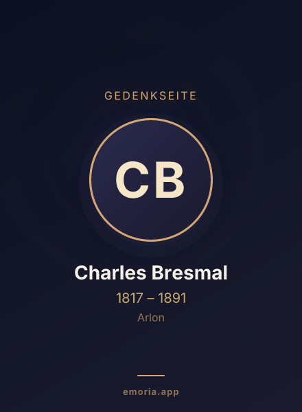 Gedenkportrait von Charles Bresmal