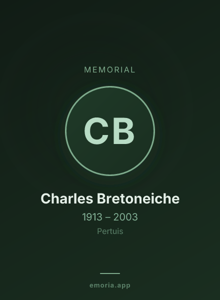 Memorial portrait of Charles Bretoneiche