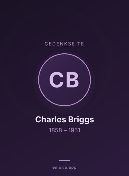 Gedenkportrait von Charles Briggs