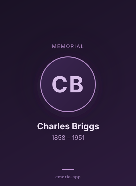 Memorial portrait of Charles Briggs