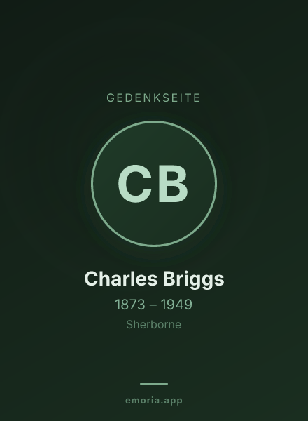 Gedenkportrait von Charles Briggs