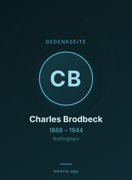 Gedenkportrait von Charles Brodbeck