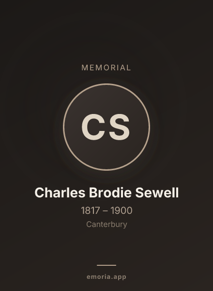 Memorial portrait of Charles Brodie Sewell