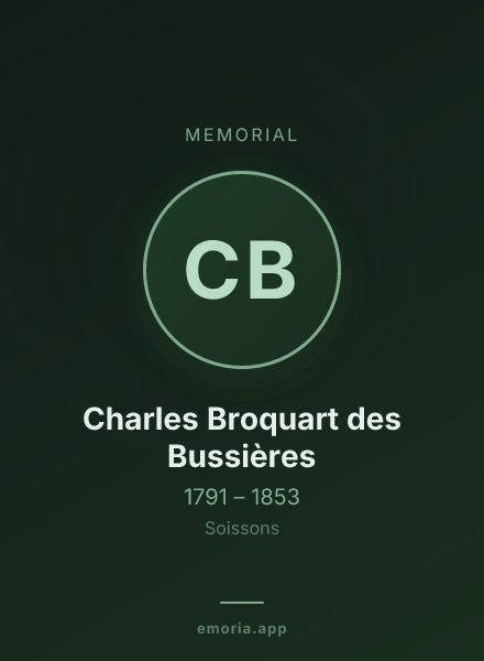 Memorial portrait of Charles Broquart des Bussières