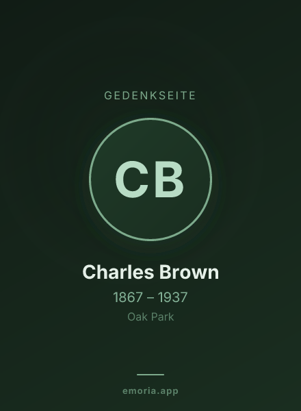 Gedenkportrait von Charles Brown