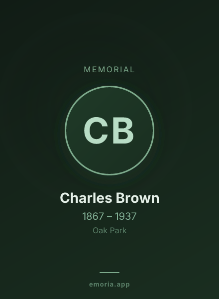 Memorial portrait of Charles Brown