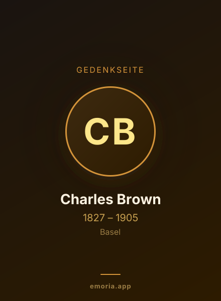 Gedenkportrait von Charles Brown