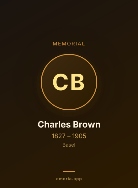 Memorial portrait of Charles Brown