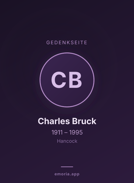 Gedenkportrait von Charles Bruck