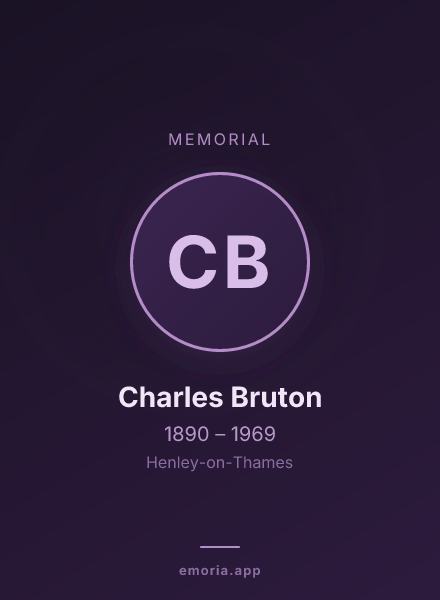 Memorial portrait of Charles Bruton