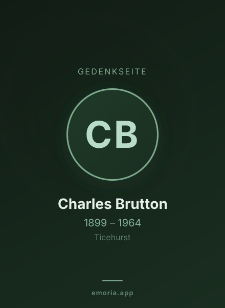 Gedenkportrait von Charles Brutton