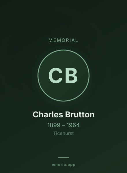Memorial portrait of Charles Brutton