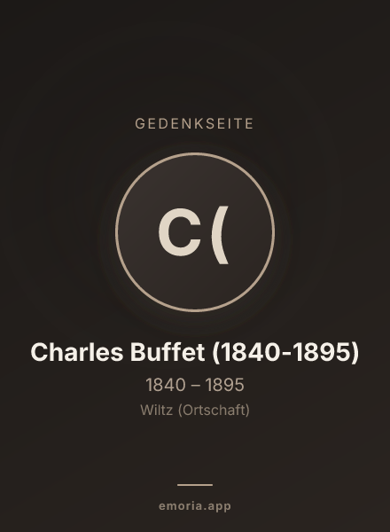 Gedenkportrait von Charles Buffet (1840-1895)