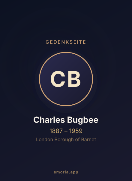 Gedenkportrait von Charles Bugbee