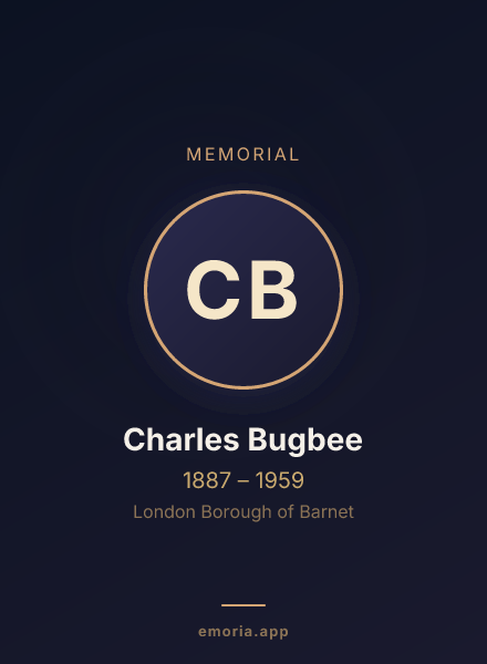 Memorial portrait of Charles Bugbee
