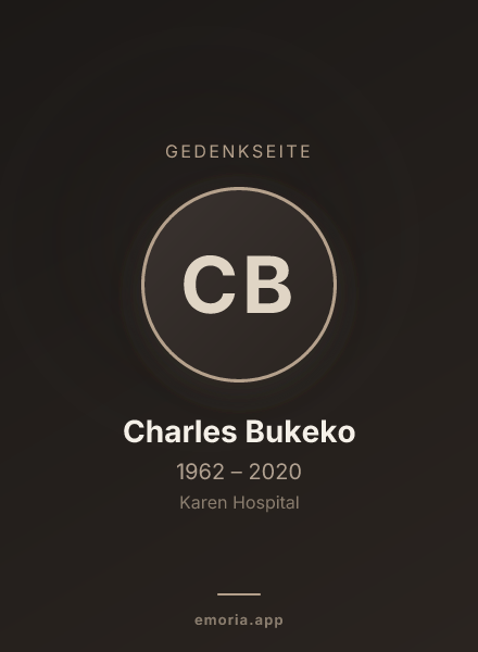 Gedenkportrait von Charles Bukeko