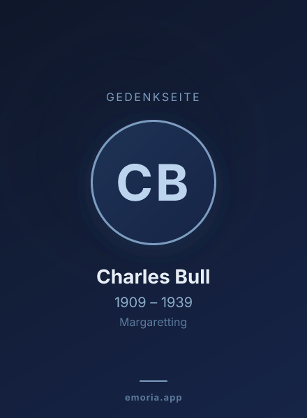 Gedenkportrait von Charles Bull