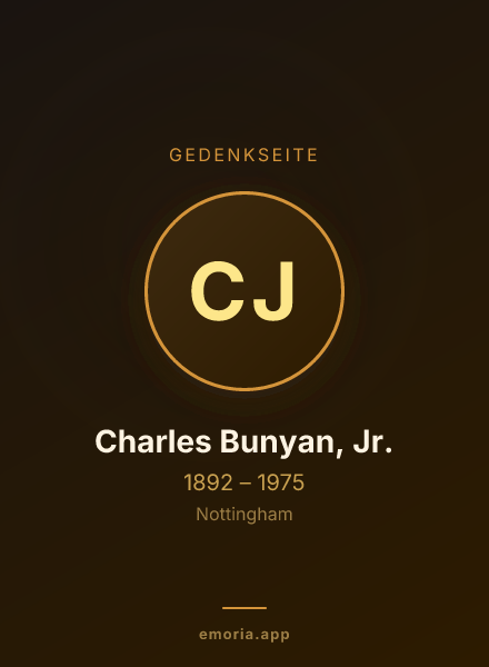 Gedenkportrait von Charles Bunyan, Jr.