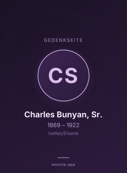 Gedenkportrait von Charles Bunyan, Sr.
