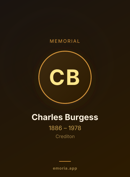 Memorial portrait of Charles Burgess
