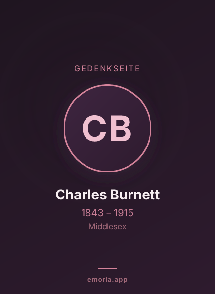 Gedenkportrait von Charles Burnett
