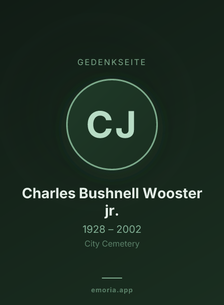 Gedenkportrait von Charles Bushnell Wooster jr.