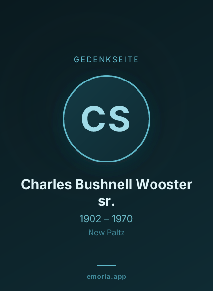 Gedenkportrait von Charles Bushnell Wooster sr.