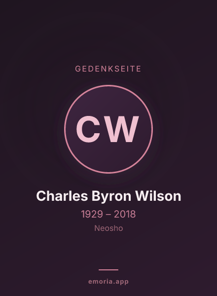 Gedenkportrait von Charles Byron Wilson