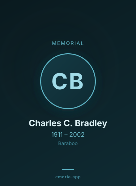 Memorial portrait of Charles C. Bradley