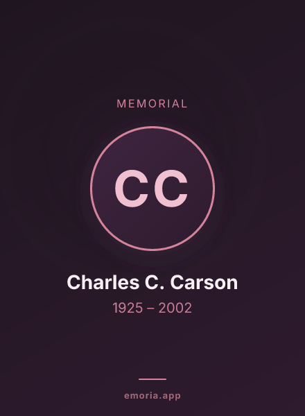Memorial portrait of Charles C. Carson