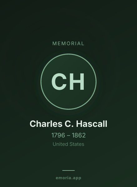 Memorial portrait of Charles C. Hascall