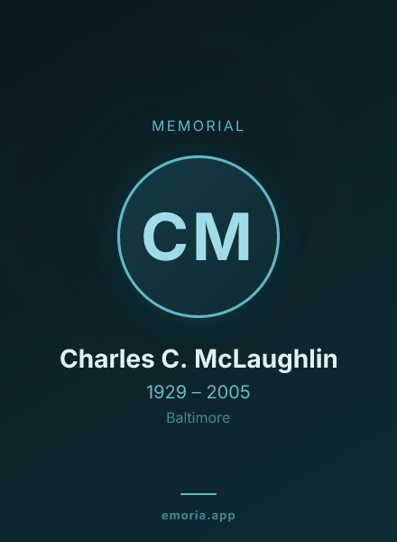 Memorial portrait of Charles C. McLaughlin