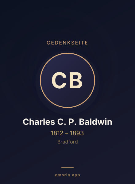 Gedenkportrait von Charles C. P. Baldwin