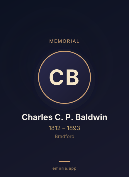 Memorial portrait of Charles C. P. Baldwin