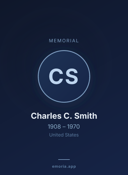 Memorial portrait of Charles C. Smith