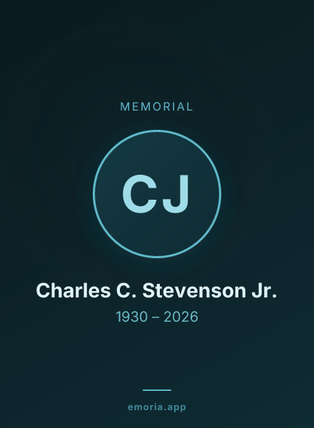 Memorial portrait of Charles C. Stevenson Jr.