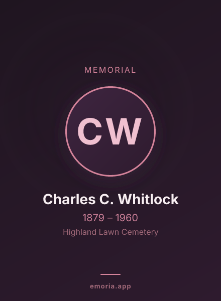 Memorial portrait of Charles C. Whitlock