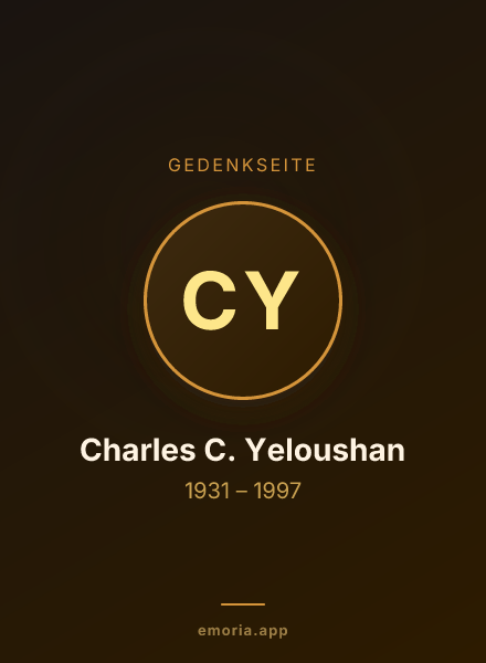 Gedenkportrait von Charles C. Yeloushan