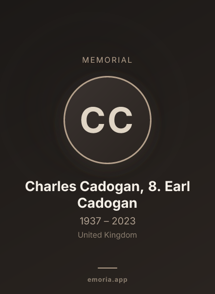 Memorial portrait of Charles Cadogan, 8. Earl Cadogan