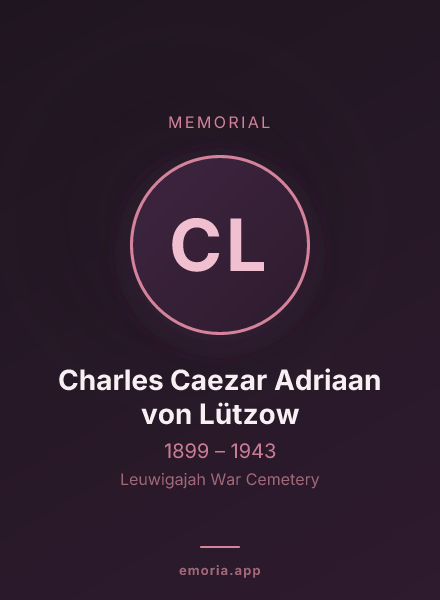 Memorial portrait of Charles Caezar Adriaan von Lützow